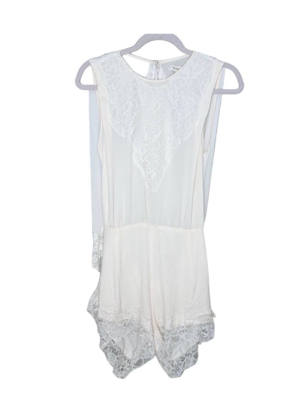 Yumi Kim Lace One Piece Open Back XS White Bridal Romper